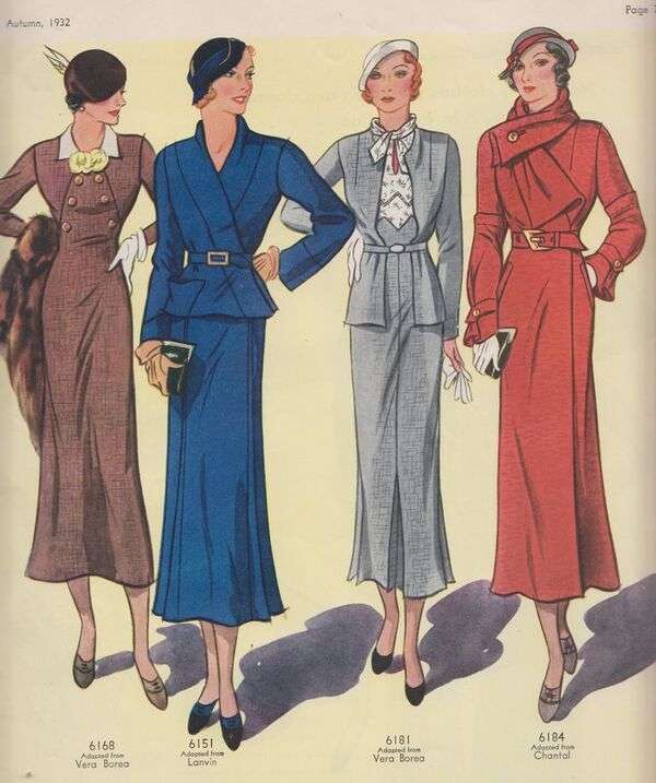 Panie we francuskiej modzie Rok 1932 (4) puzzle online
