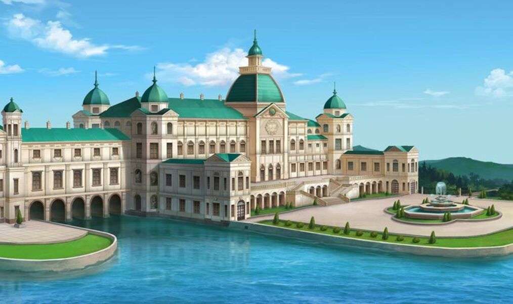 Piękny pałac otoczony jeziorem #3 puzzle online