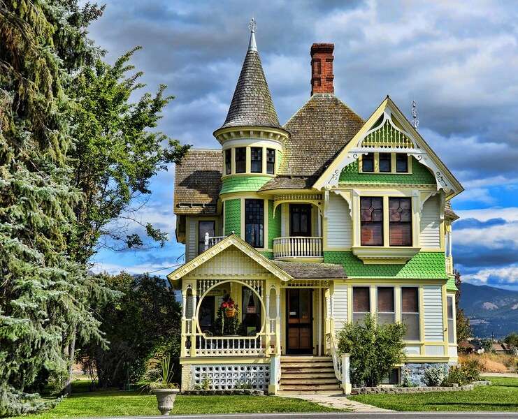 Dom w stylu wiktoriańskim w Corvallis Montana USA puzzle online