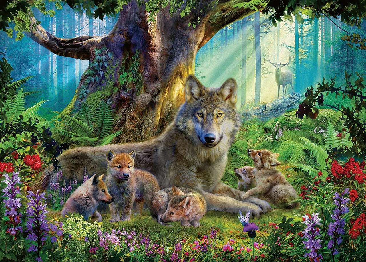 Rodzina wilków puzzle online