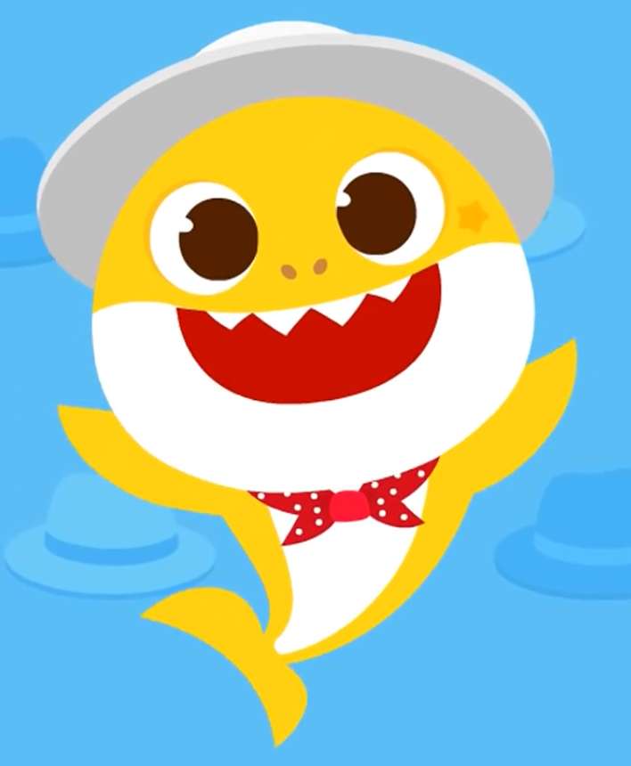 Biała czapka Baby Shark puzzle online