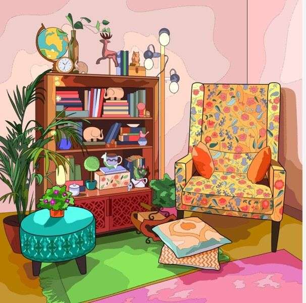 Ładny pokój do nauki w domu #1 puzzle online