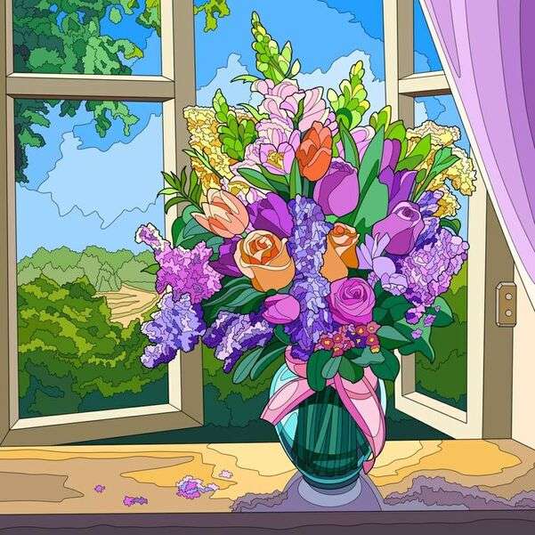 Piękna kompozycja kwiatowa #1 puzzle online