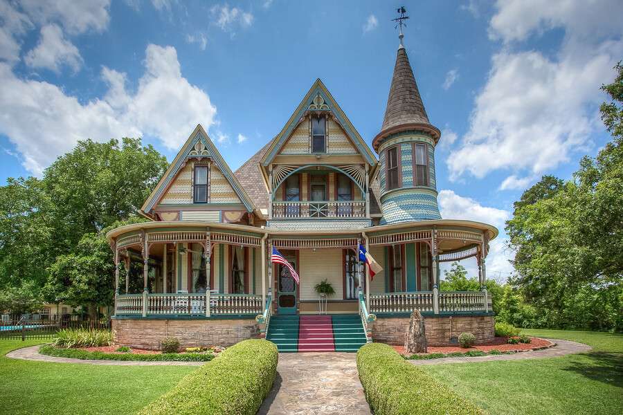 Dom w stylu wiktoriańskim w Teksasie USA Rok 1897 #73 puzzle online