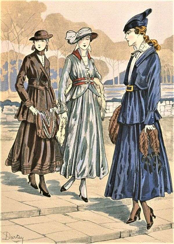 Panie w modzie paryskiej Rok 1915 (3) puzzle online