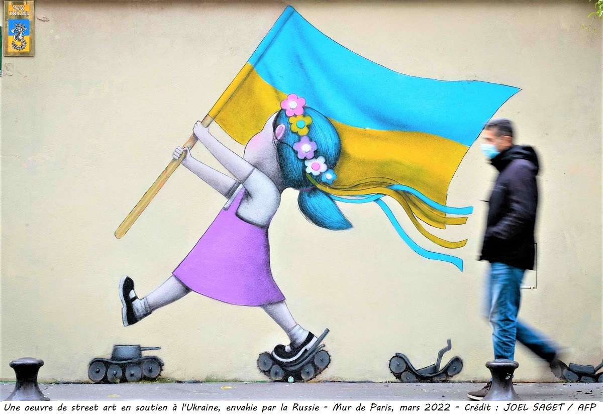 Paryż: wsparcie dla inwazji Rosji na Ukrainę puzzle online