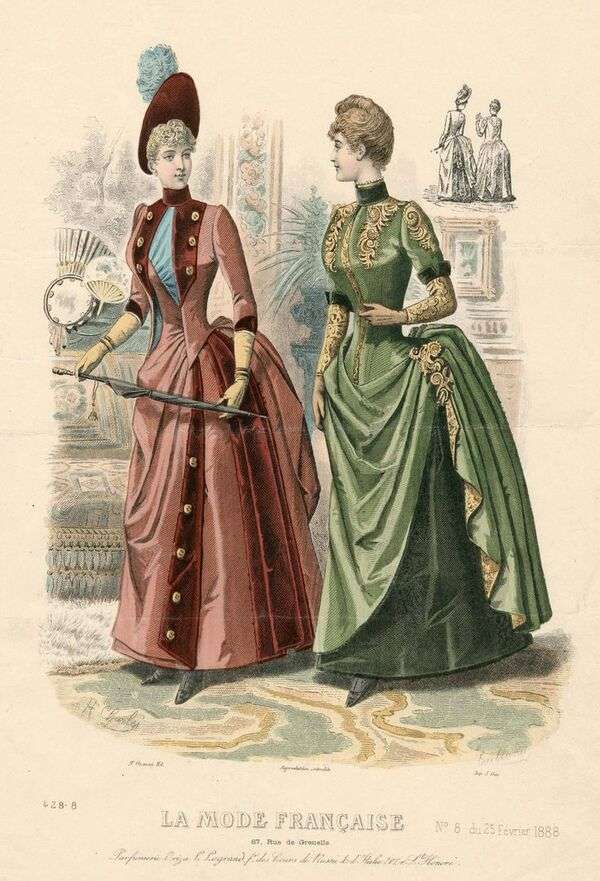 Panie we francuskiej modzie Rok 1888 (2) puzzle online