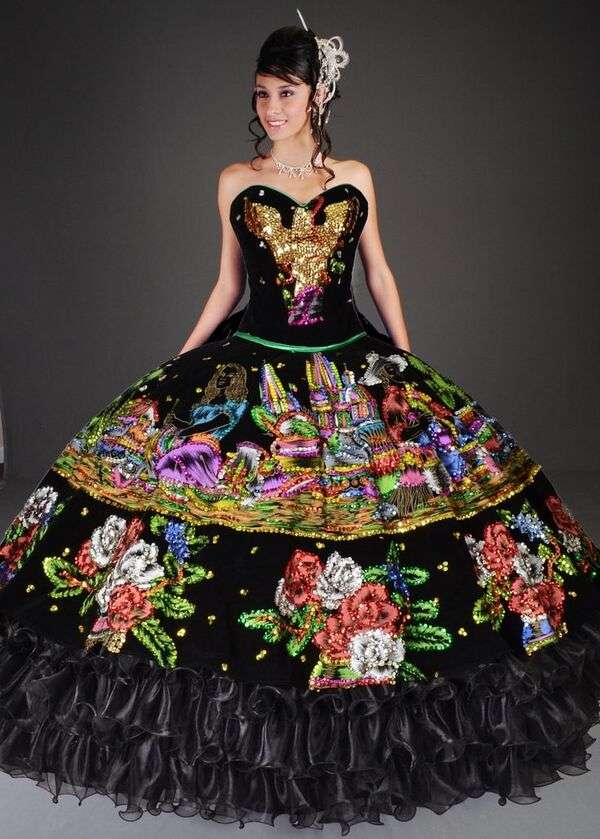 Dziewczyna z quinceañera sukienka Meksyk (6) #32 puzzle online
