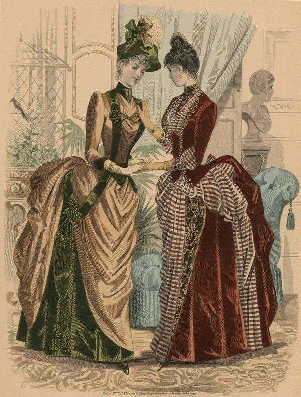 Panie we francuskiej modzie roku 1885 (2) puzzle online