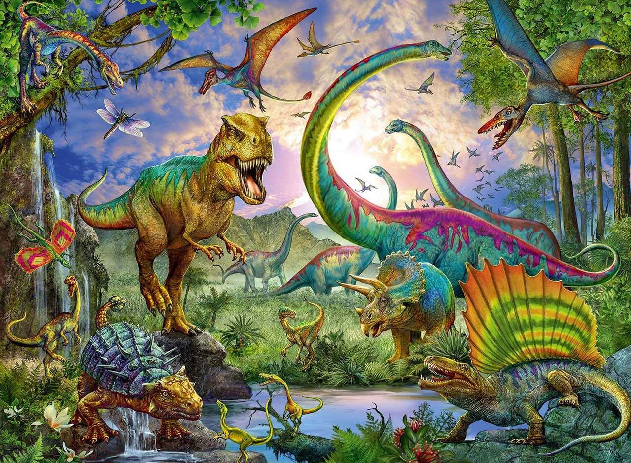 Świat dinozaurów puzzle online