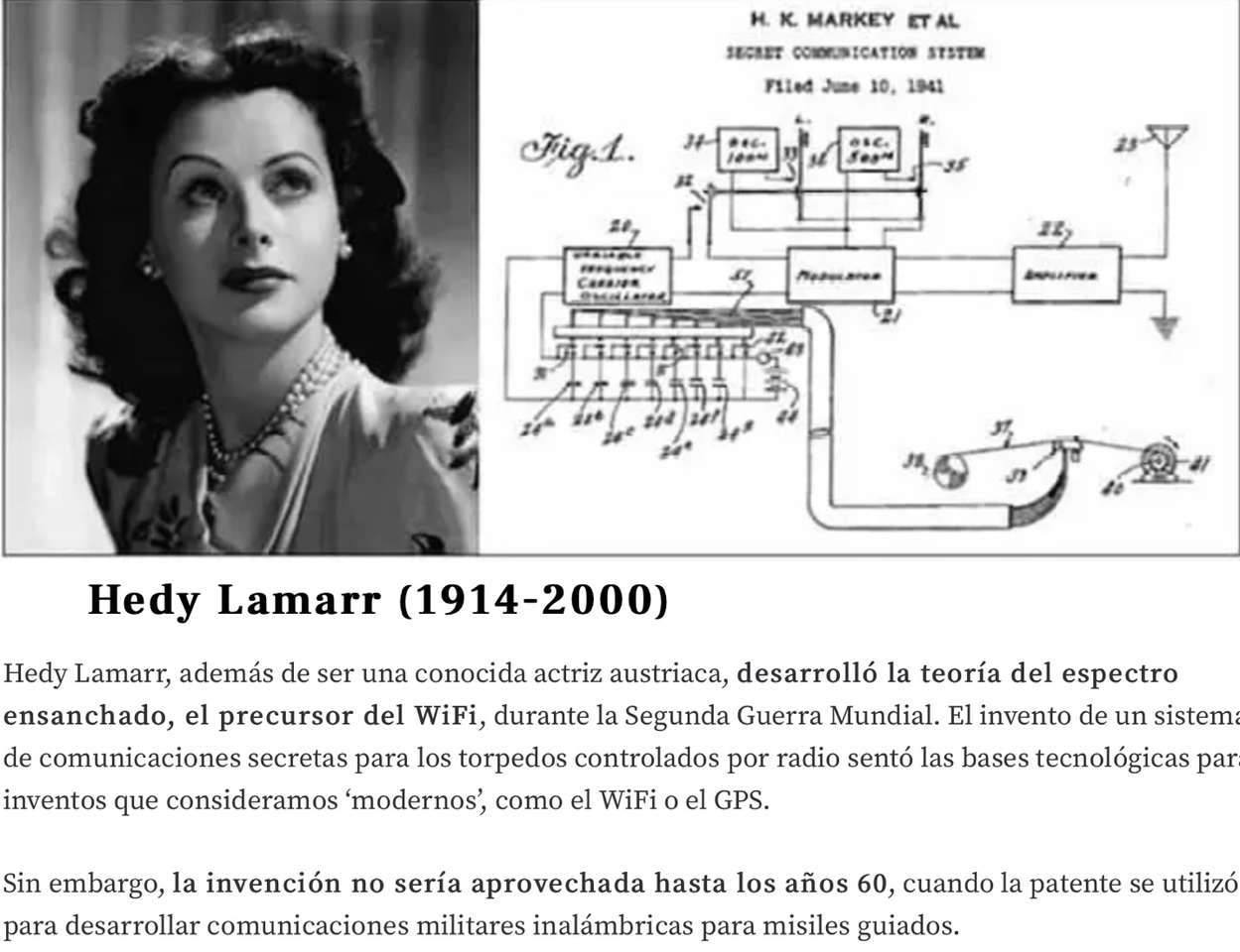 Hedy Lamarra puzzle online