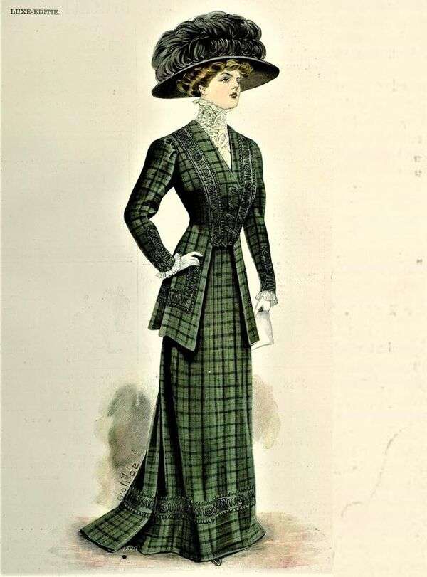 Lady in Gracieuse Fashion Year 1908 (1) quebra-cabeça
