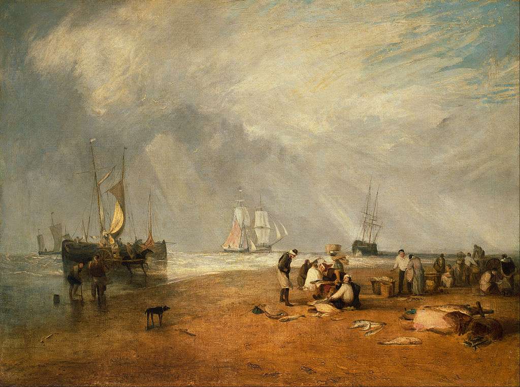 William Turner The Fish Market at Hastings Beach puzzle online