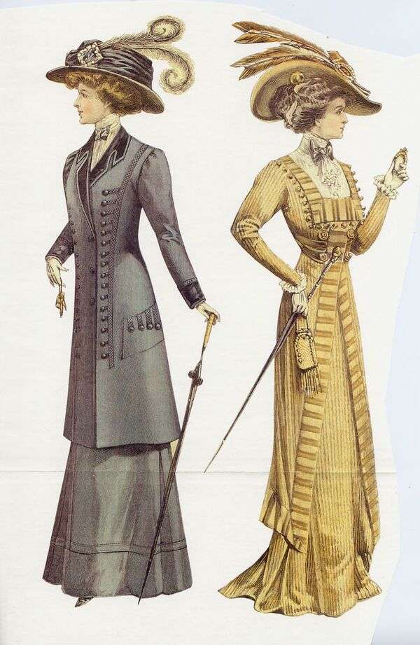 Panie we francuskiej modzie Rok 1907 (1) puzzle online
