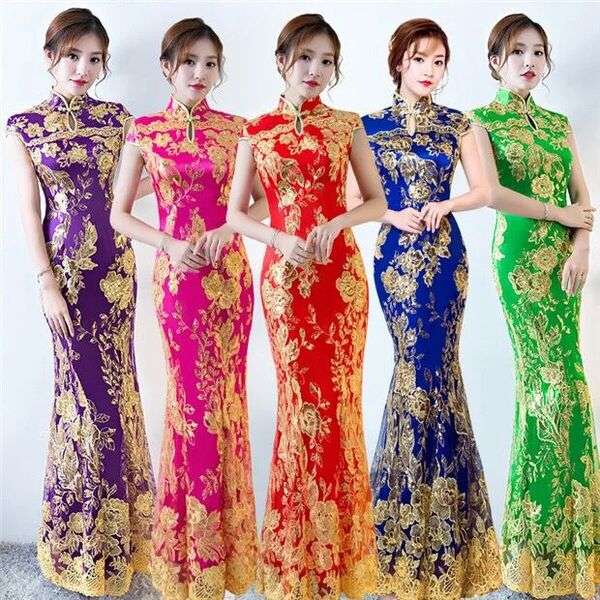 Panie w chińskich sukienkach Qipao #17 puzzle online