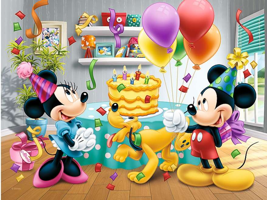 Myszka Miki - urodziny puzzle online