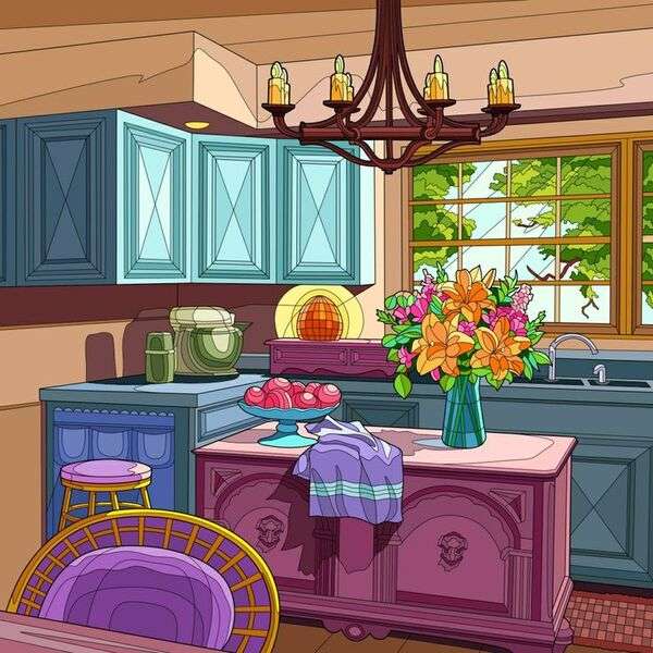 Piękna kuchnia domu #18 puzzle online