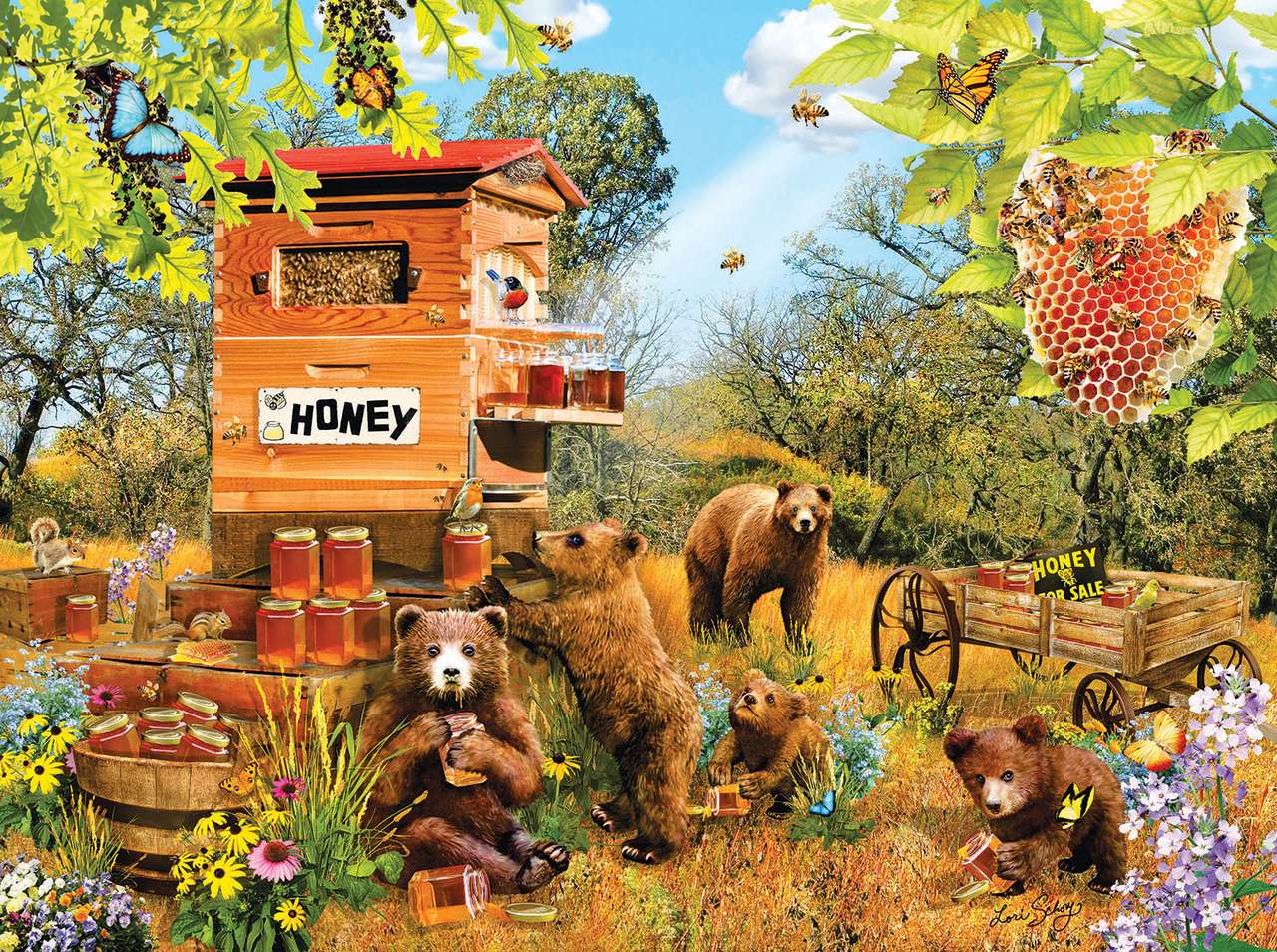 Niedźwiedzie i pszczoły puzzle online