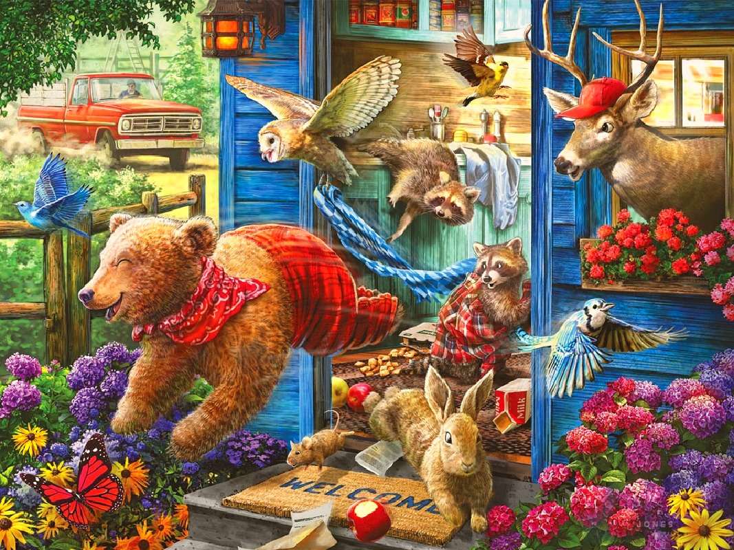 zwierzęta w biegu puzzle online