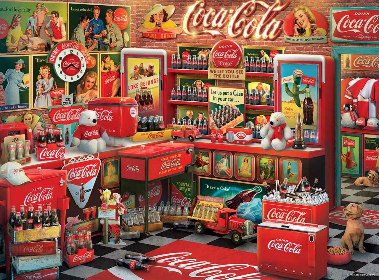 Coca Cola w stylu vintage puzzle online