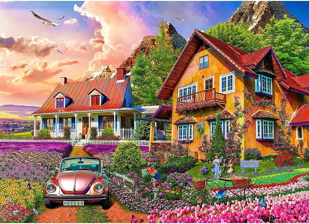 Kwiatowy krajobraz. puzzle online