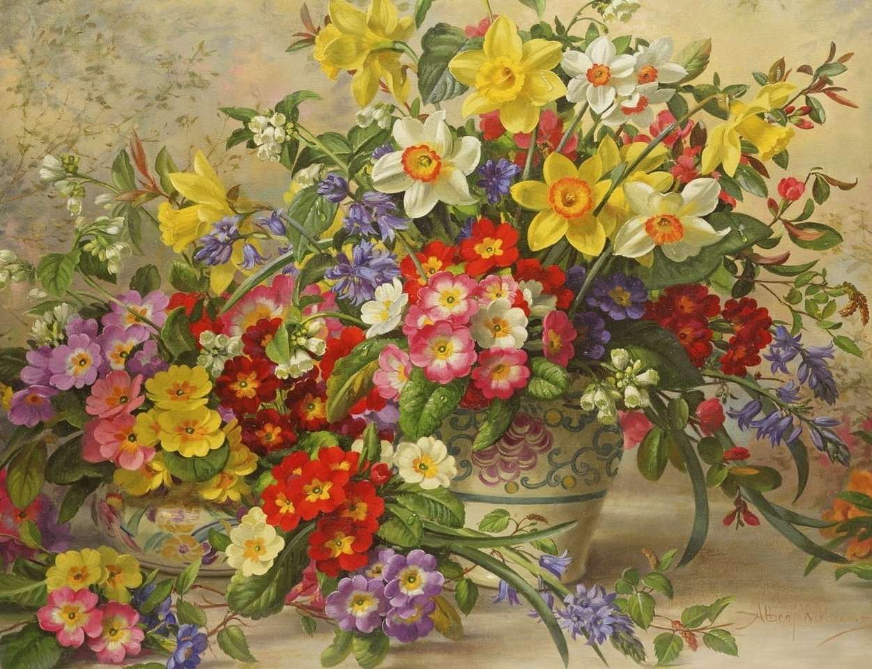 Wiosenne kwiaty puzzle online