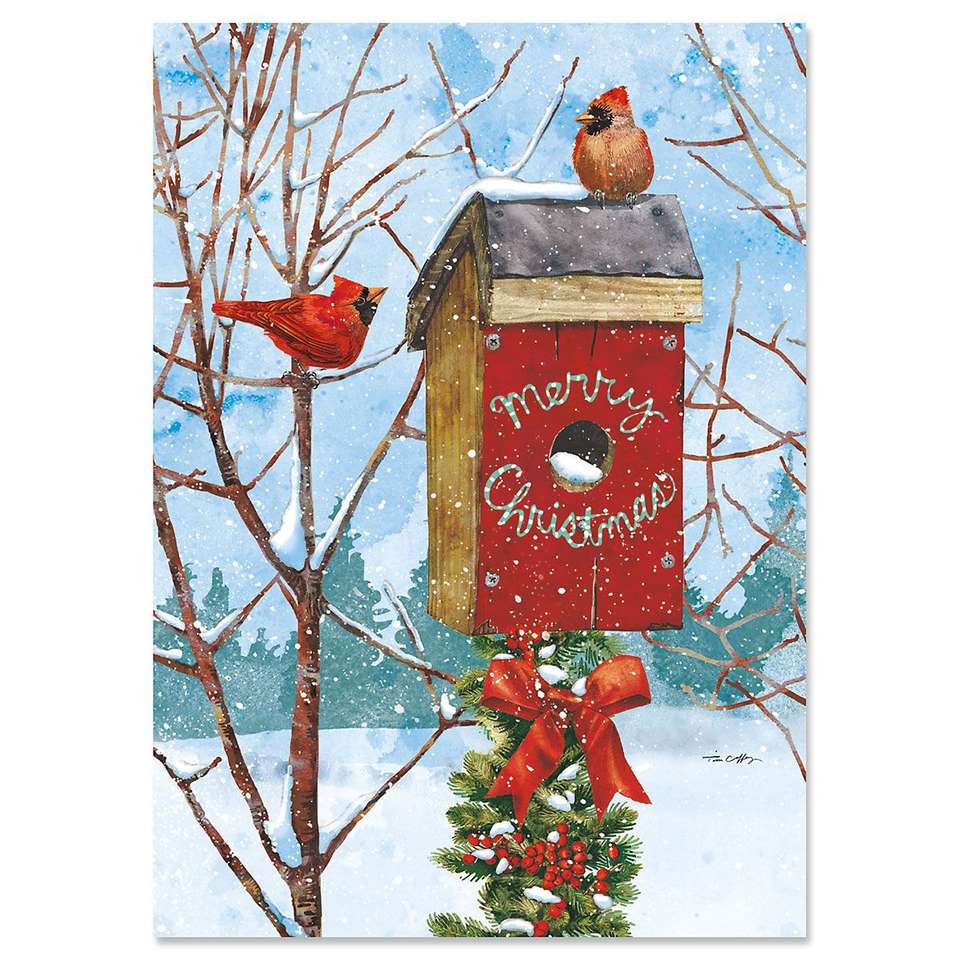Boże Narodzenie w domku dla ptaków puzzle online