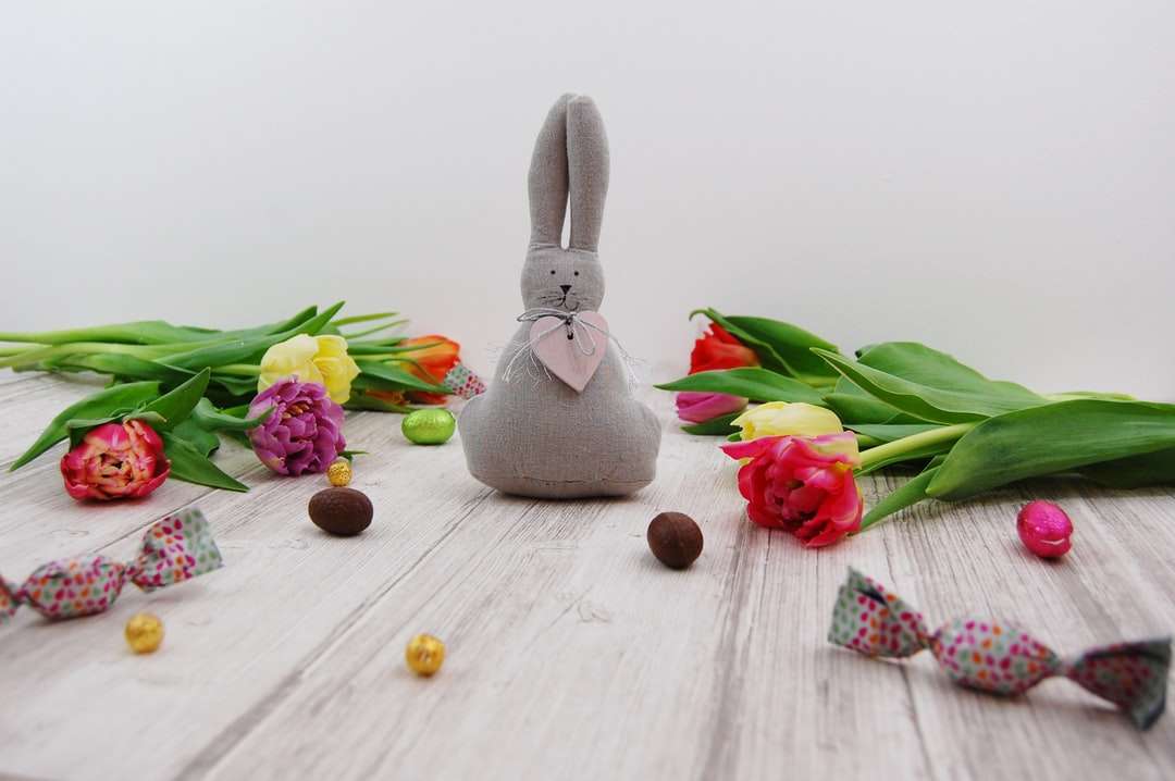 szary królik pluszowa zabawka puzzle online