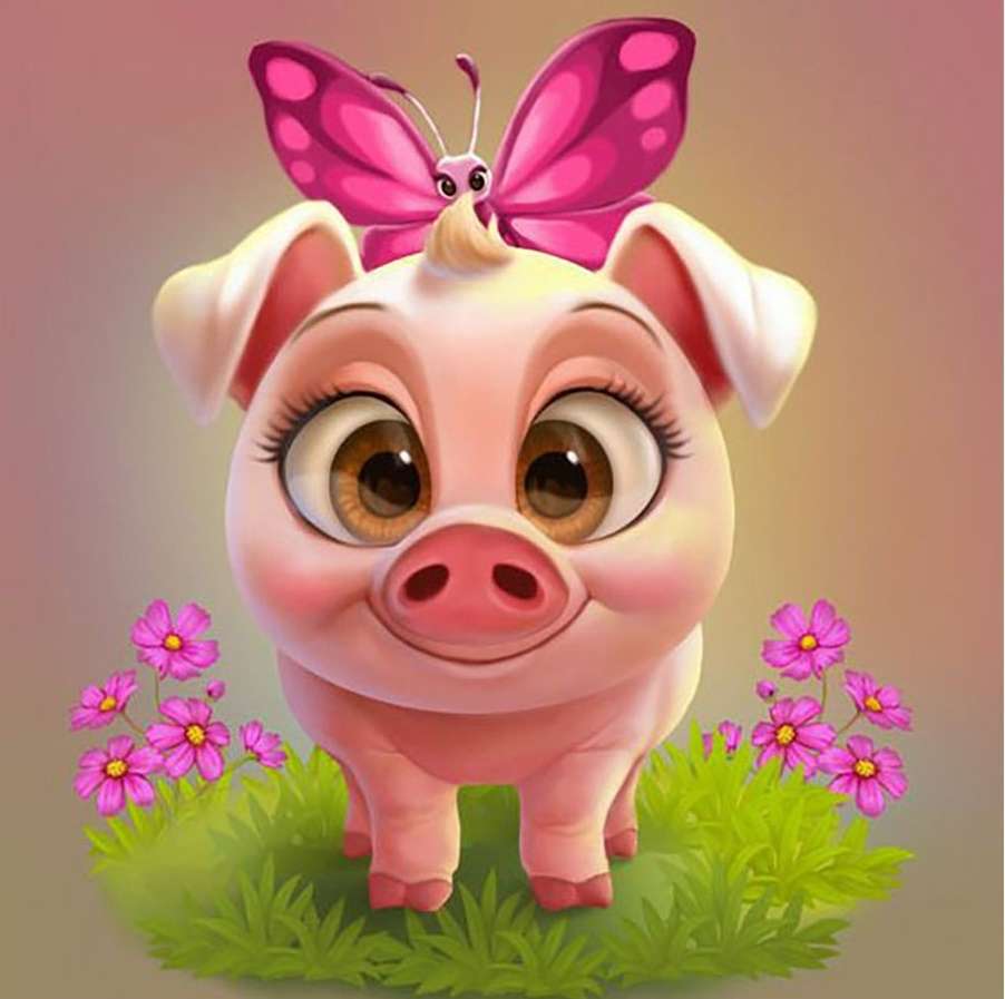 szczęśliwa świnia puzzle online