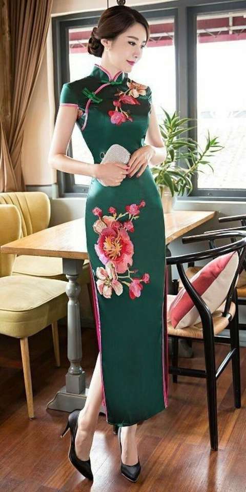 Chińska sukienka Cheongsam Fashion # 32 puzzle online