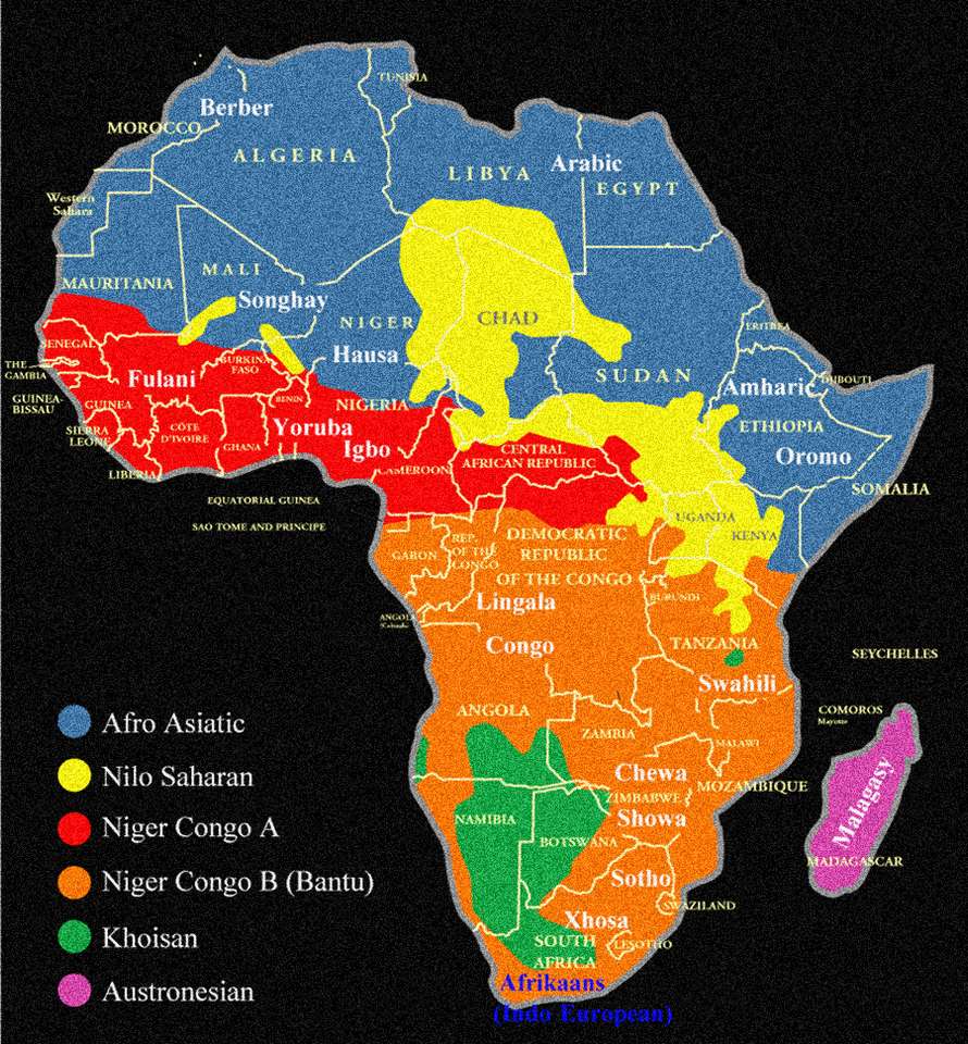 Mapa Afryki. puzzle online
