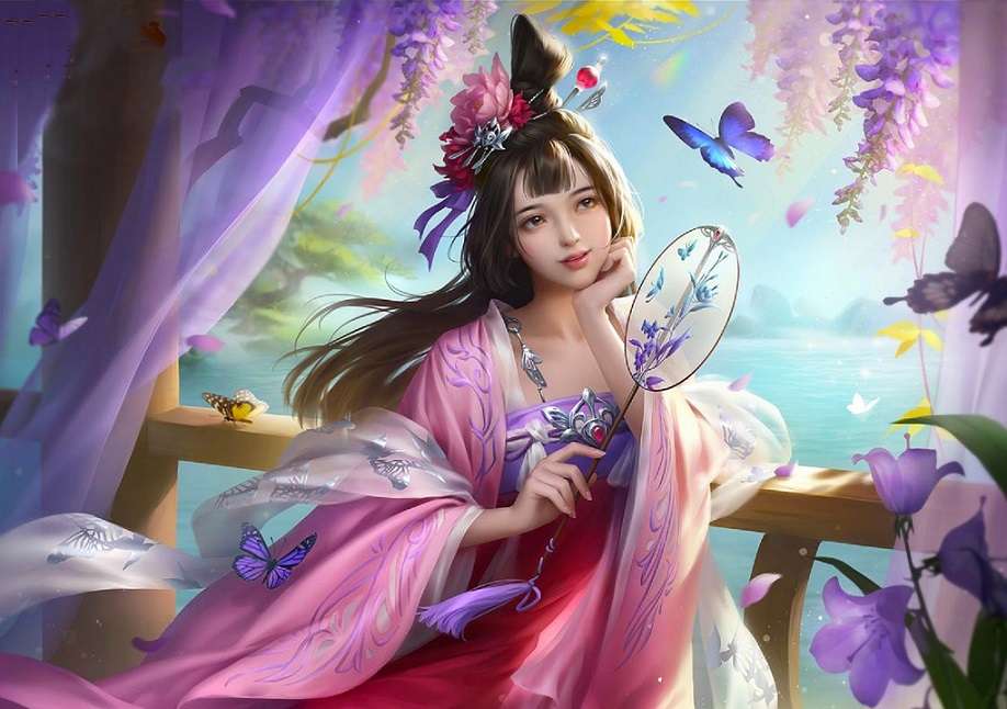 orientalna kobieta puzzle