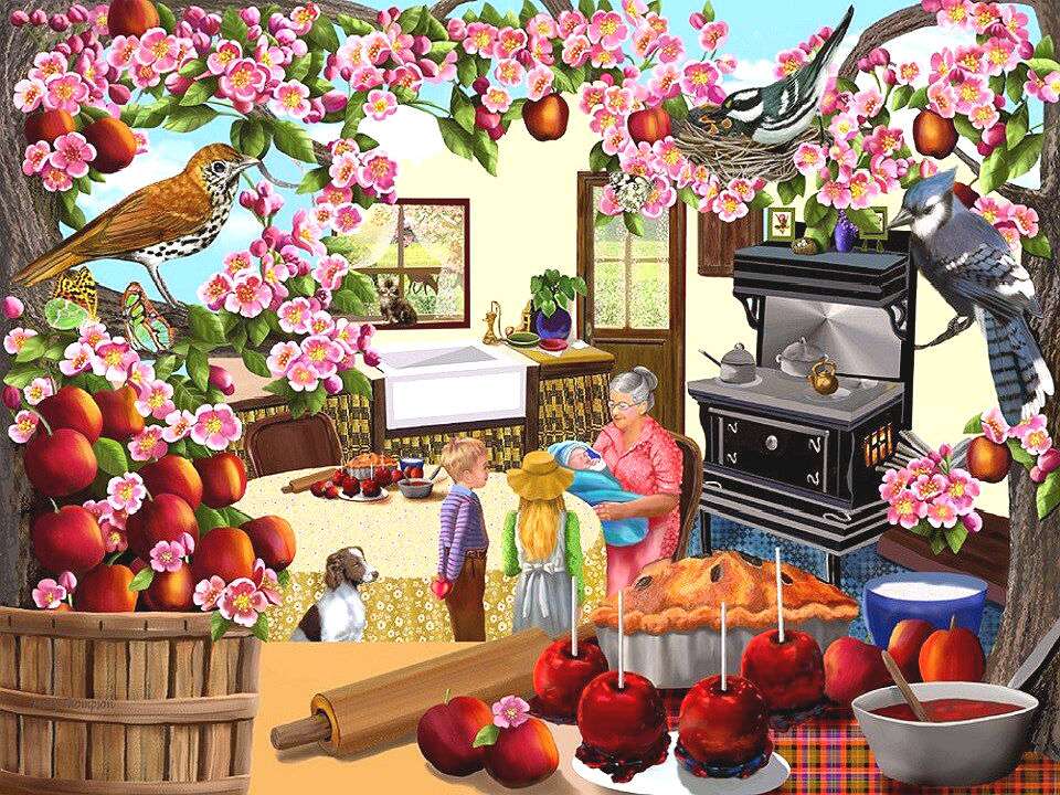 u babci i jej jabłka puzzle online