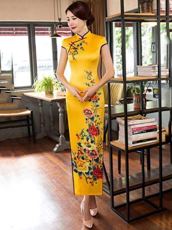 Dame im chinesischen Cheongsam-Modekleid Nr. 47 Puzzle