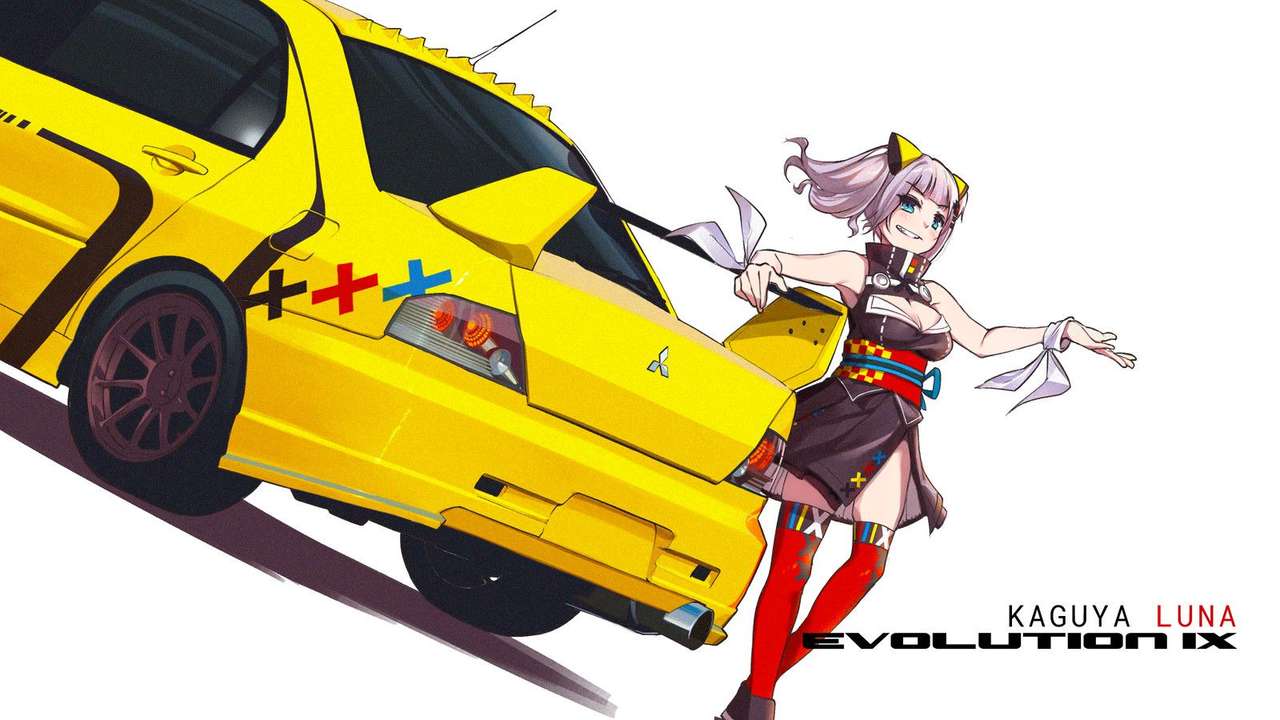 Kaguya luna i Mitsubishi Lancer Evo İX puzzle online