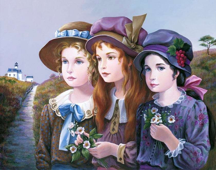 trzy ładne dziewczyny puzzle online