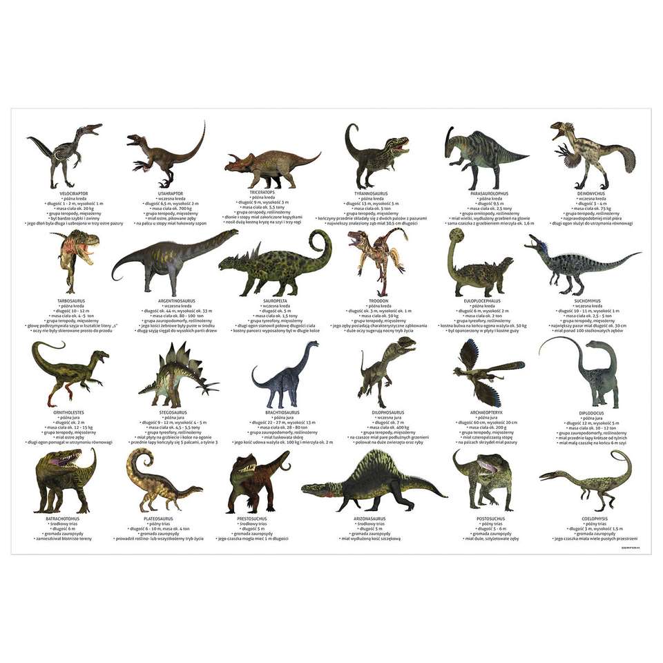 dinozaury. puzzle online