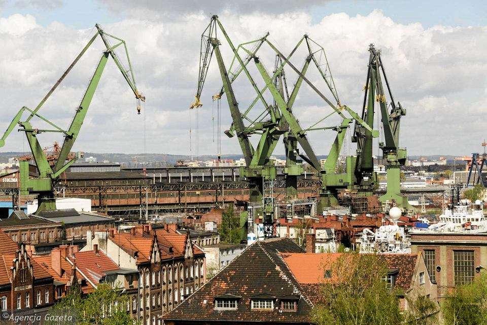 Widok z balkonu na Port w Gdańsku puzzle online