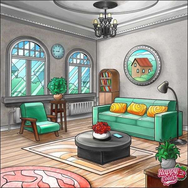Piękny salon w domu #38 puzzle online