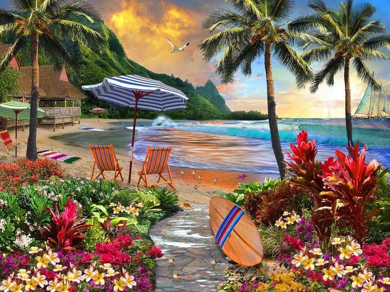 Widok na ocean na Hawajach #54 puzzle online
