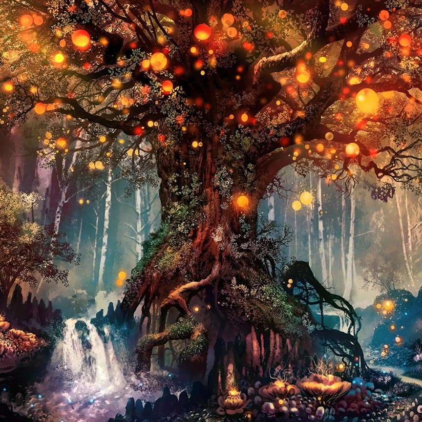 Fantasy- drzewo puzzle online