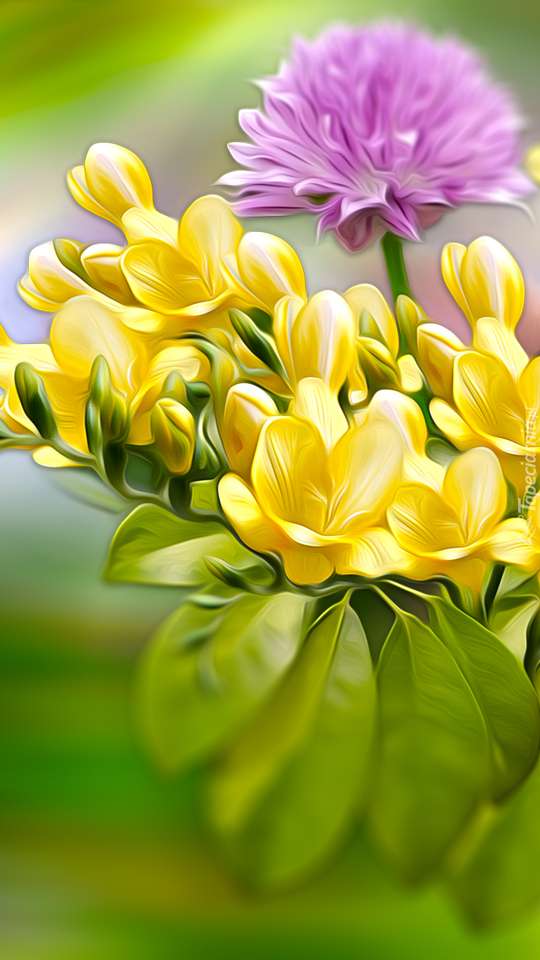 Kwiat frezji i lucerny puzzle online