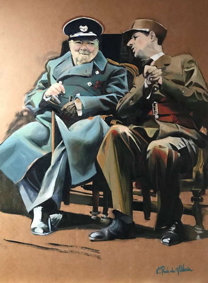 Nieporozumienie Cordial: Churchill i De Gaulle 1944 puzzle online