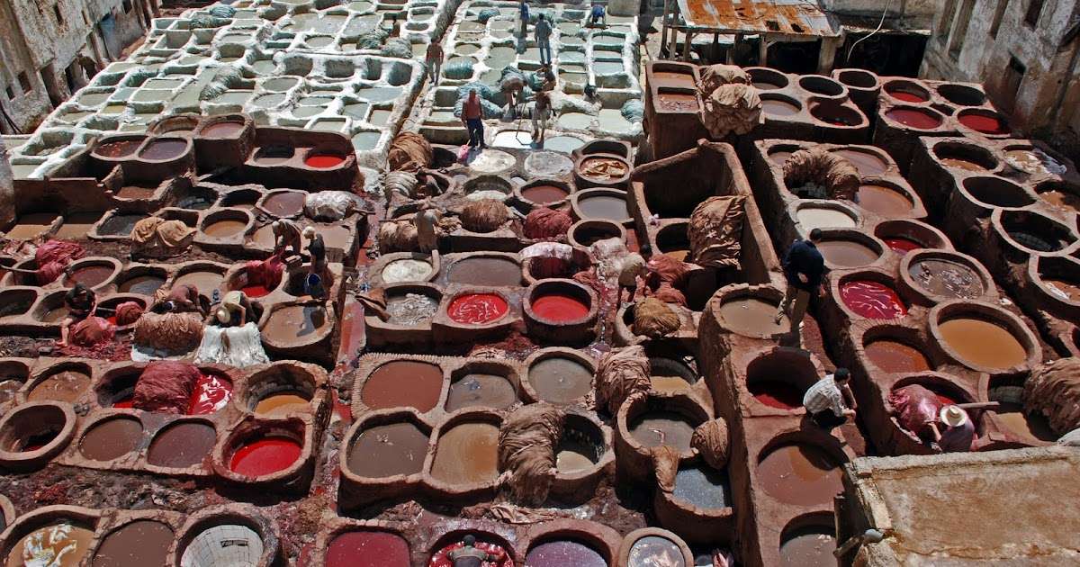 Miasto garbarni Fez. Maroko puzzle online