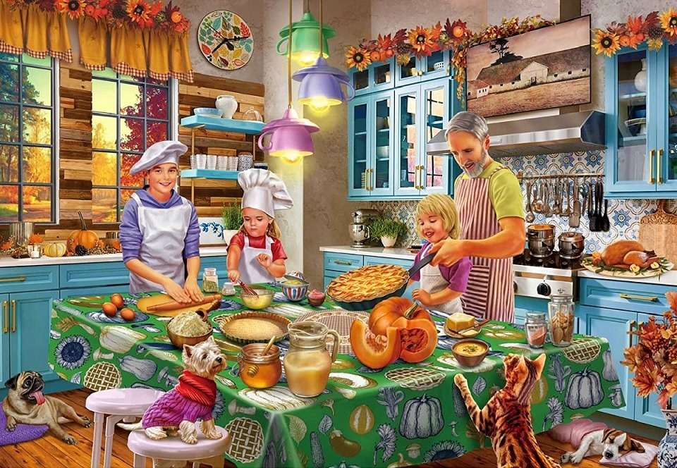 cooking with family jigsaw puzzle