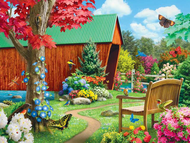 Dom z wymarzonymi ogrodami puzzle online