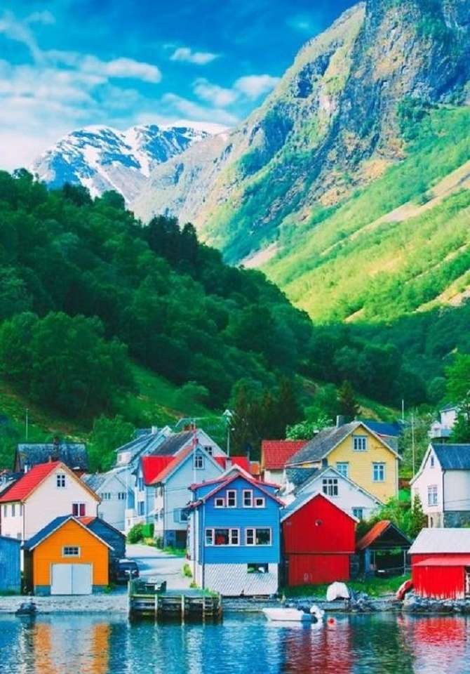 Krajobraz Norwegii. puzzle online