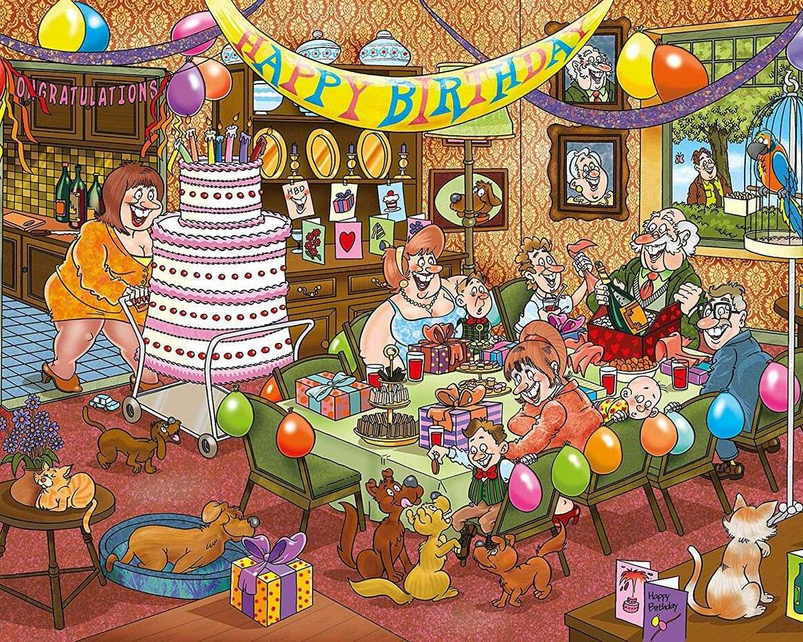 Urodzinowy tort puzzle online
