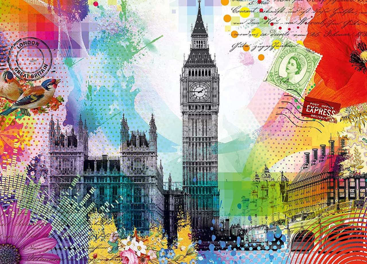 pocztówka londyńska puzzle online
