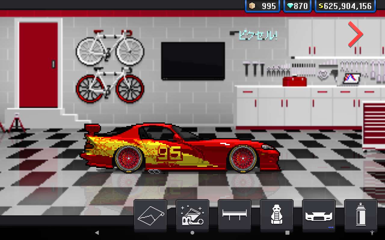 Pixel car racer Lightning McQueen - Puzzle Factory